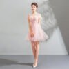 pink short prom dress 0916-08