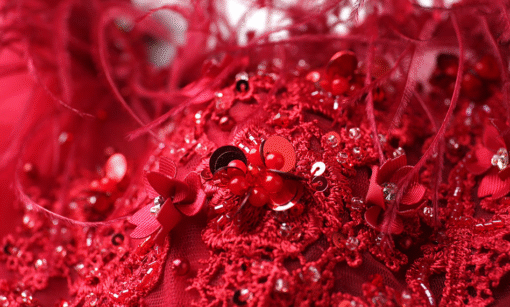 Plus Size Prom Dress Red A Line Long Sleeve Evening Dress - Image 6