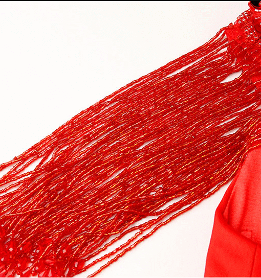 red crystal prom dress 0909-03