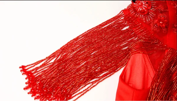red crystal prom dress 0909-03