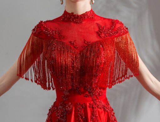 red crystal prom dress 0909-09