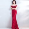 red mermaid evening dress 0905-05