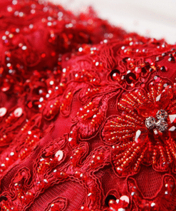 red mermaid evening dress 0905-08