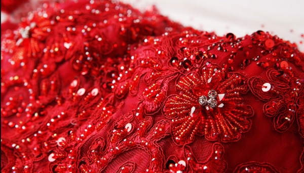 red mermaid evening dress 0905-08