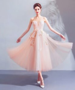 strapless cocktail dress 0919-05