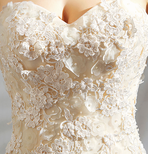 strapless mermaid wedding dress 0911-02