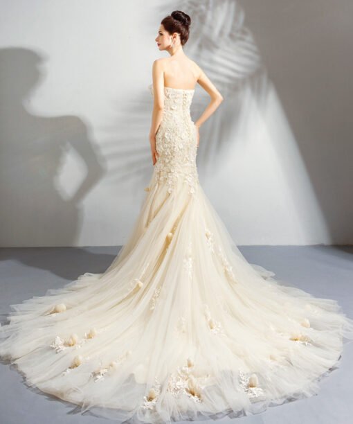 strapless mermaid wedding dress 0911-05