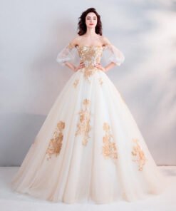two color wedding dress 0923-02
