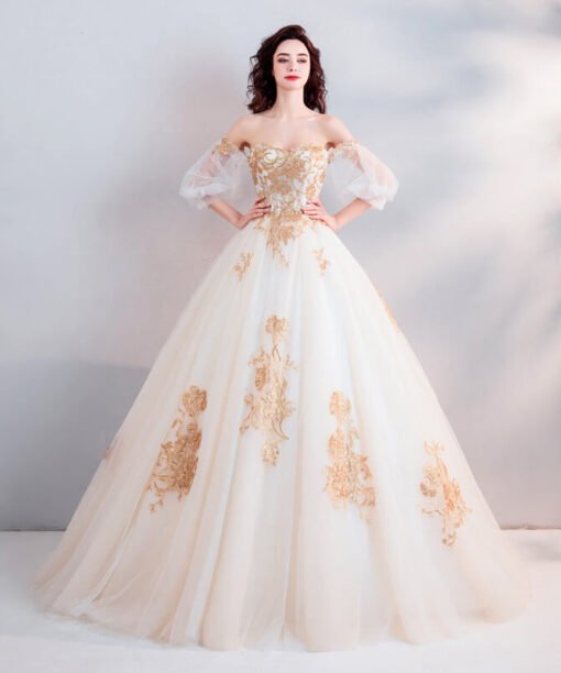 two color wedding dress 0923-02