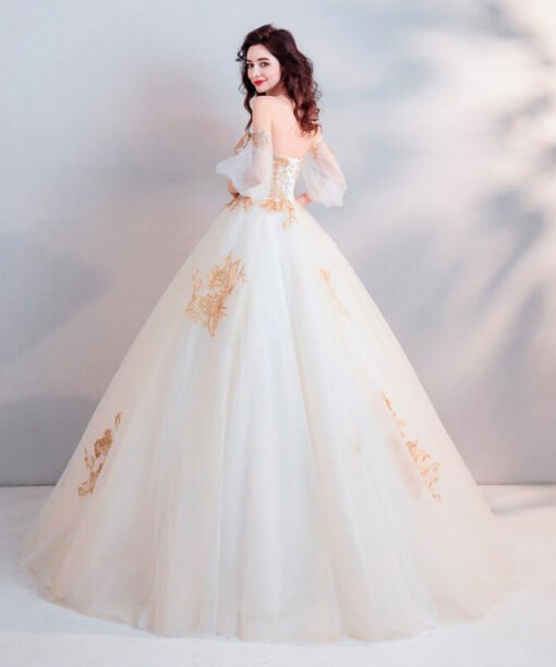 two color wedding dress 0923-03