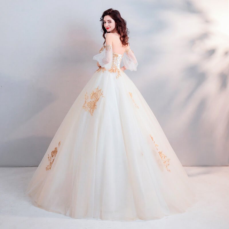 two colour gown design