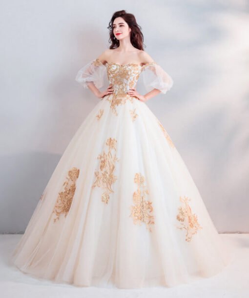 two color wedding dress 0923-04