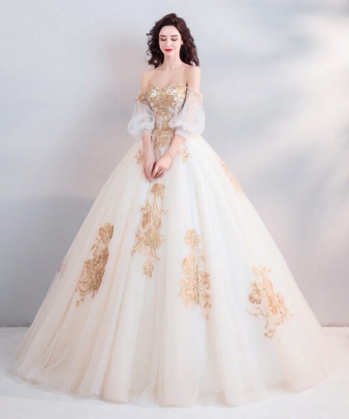 two color wedding dress 0923-05