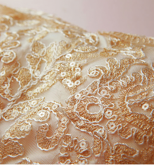 white and gold wedding dress 0918-02