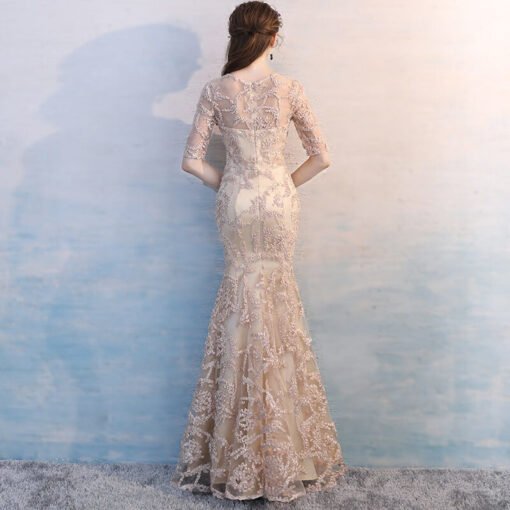 champagne evening dress-0926-02