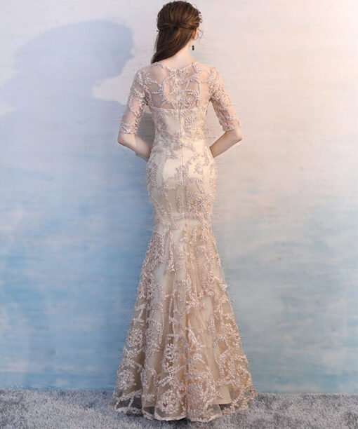 champagne evening dress-0926-02
