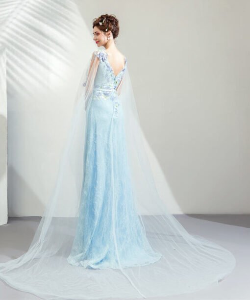 evening dress with cape-0941-03