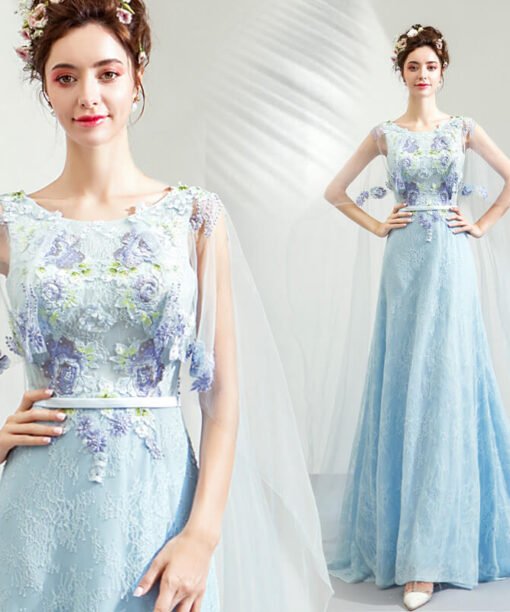 evening dress with cape-0941-05