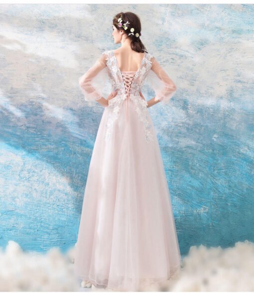pink long dress-0934-02