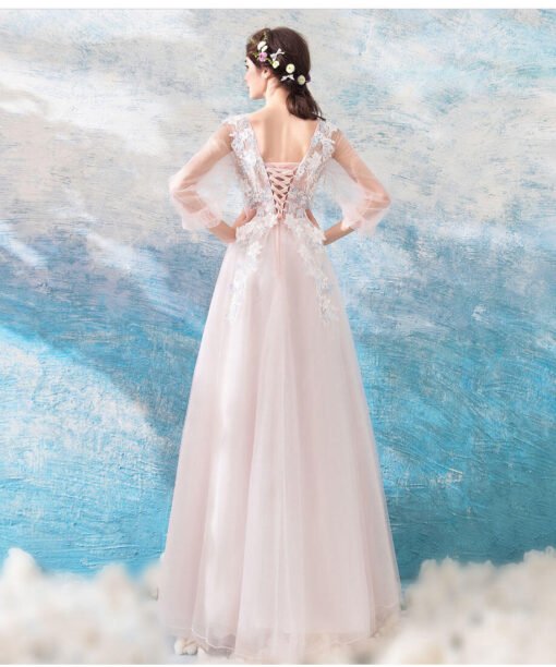 pink long dress-0934-02