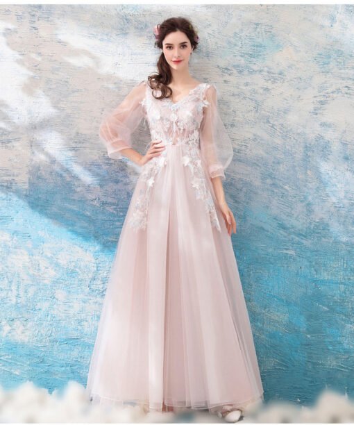 pink long dress-0934-04