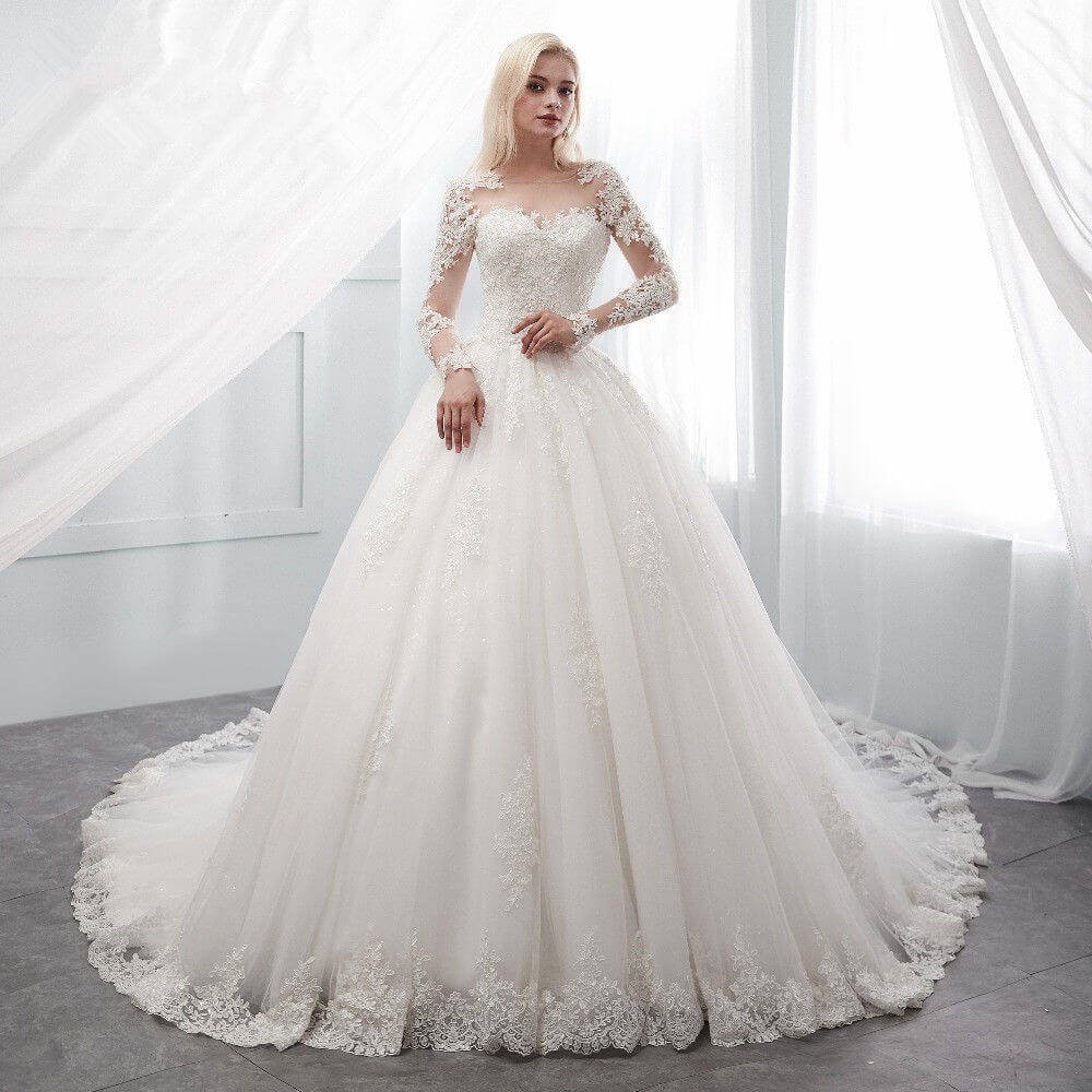 princess wedding dresses with sleeves