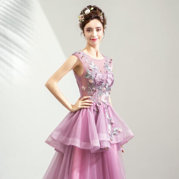 purple prom dress a line-0938-07