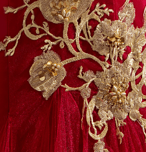 red mermaid dress-945-02