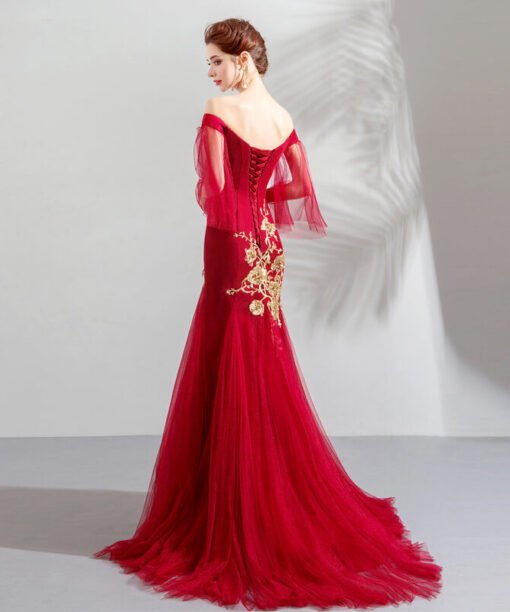 red mermaid dress-945-07