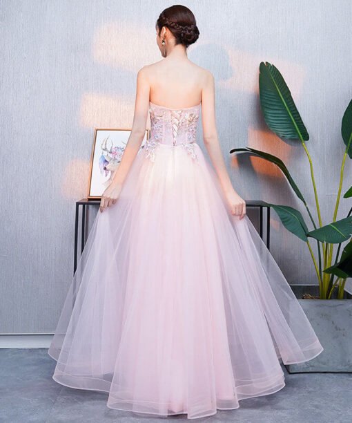 strapless pink dress-0931-01