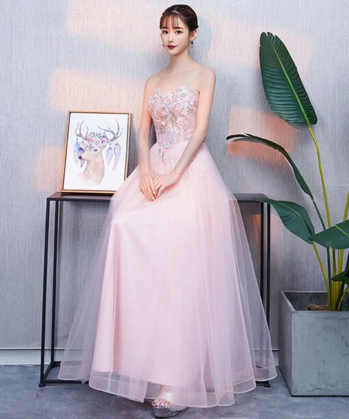 strapless pink dress-0931-03