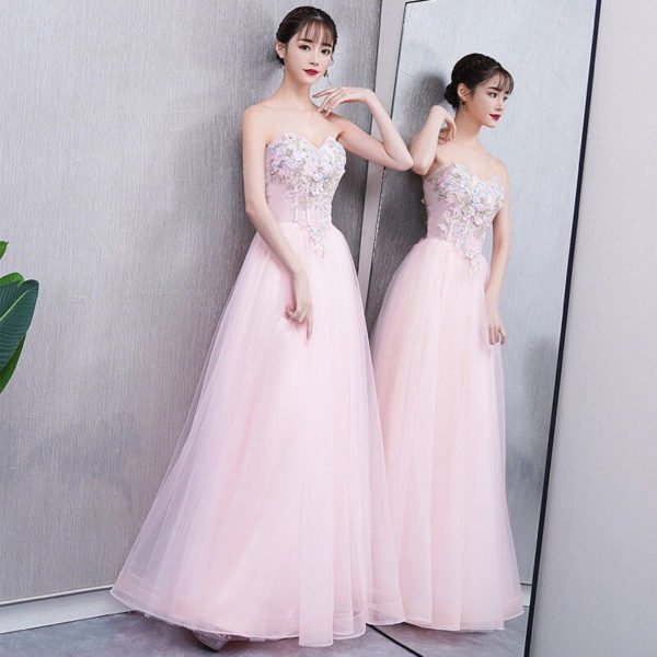 strapless pink dress-0931-04