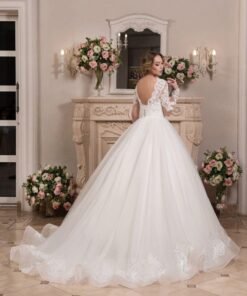 wedding dress long sleeve-0925-01