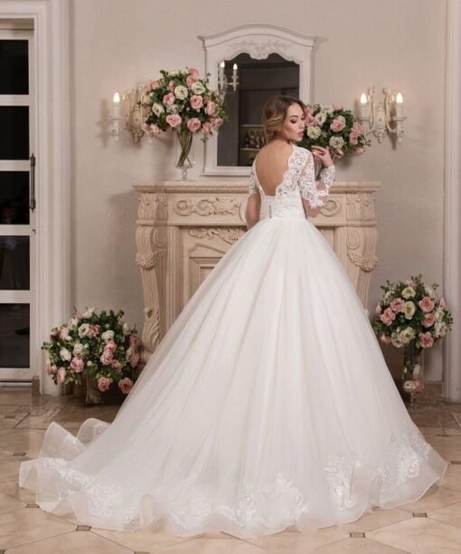 wedding dress long sleeve-0925-01