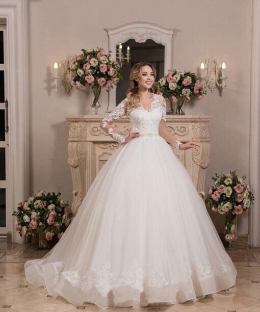 wedding dress long sleeve-0925-02