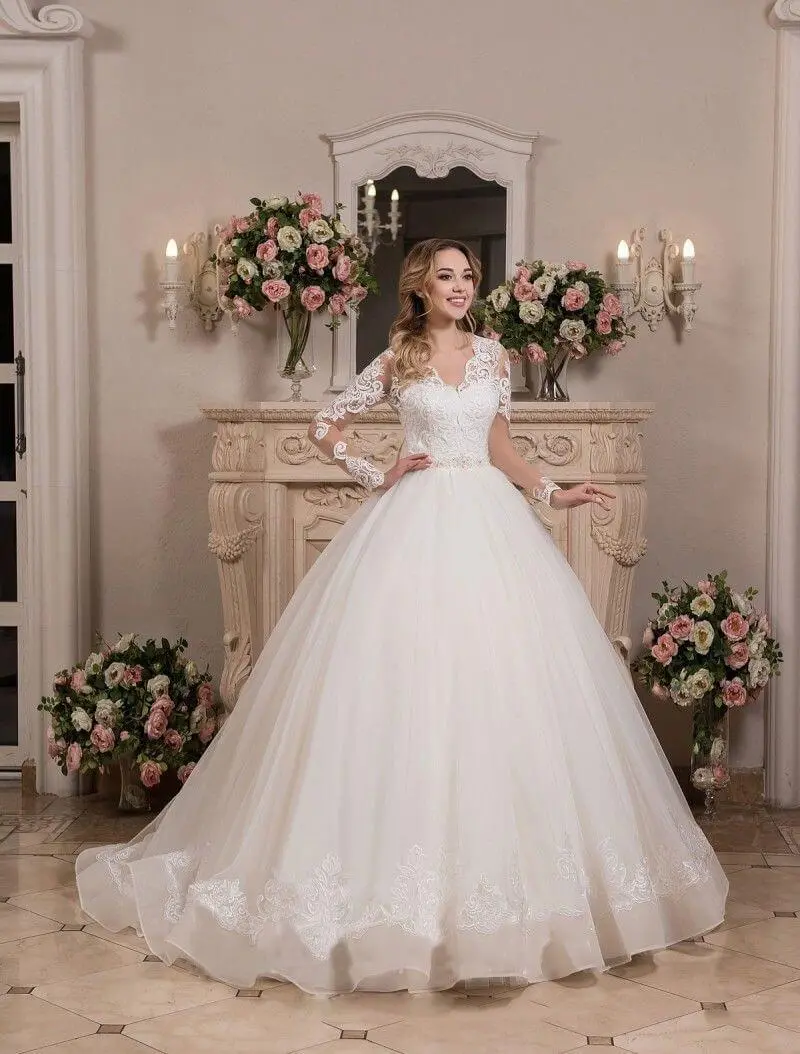 wedding dress long sleeve-0925-02