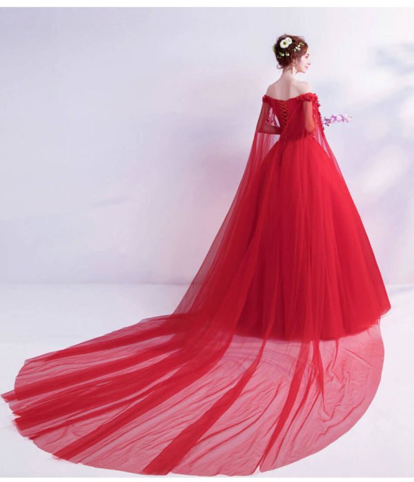 wedding dress with cape train-0935-06