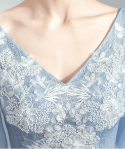 blue tea length dress-952-01