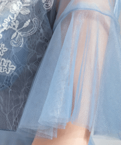 blue tea length dress-952-02
