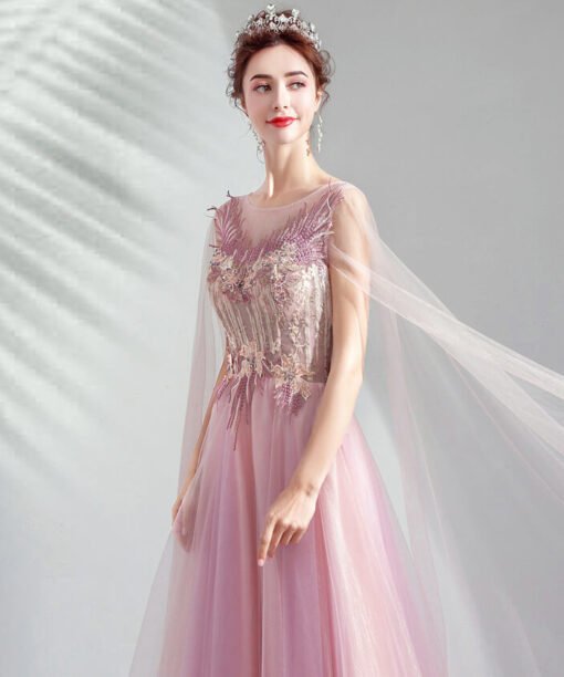 cape sleeves dress-947-06