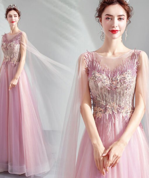 cape sleeves dress-947-07