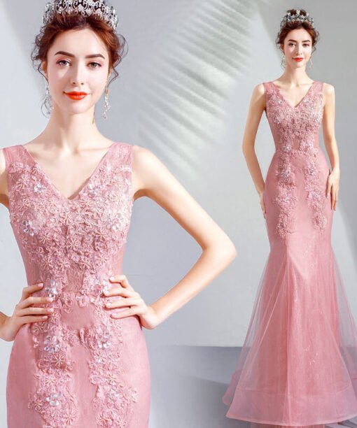pink mermaid dress-949-07