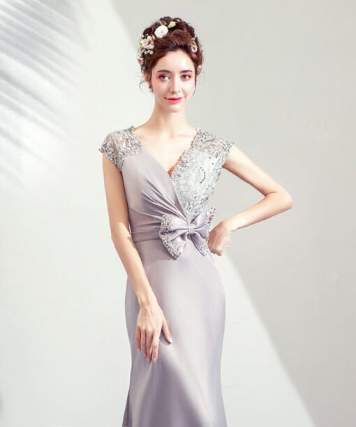 silver mermaid dress-957-10