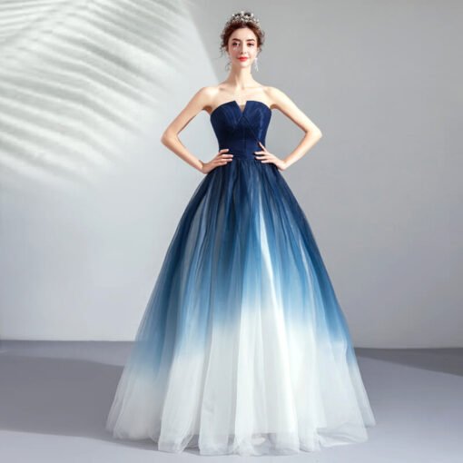 strapless prom dress long-951-04