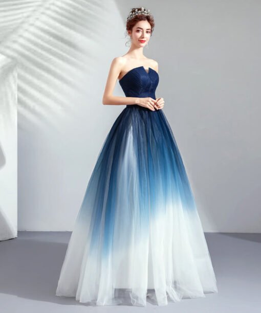 strapless prom dress long-951-05