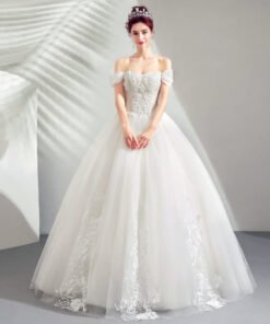 white wedding dress simple-948-02