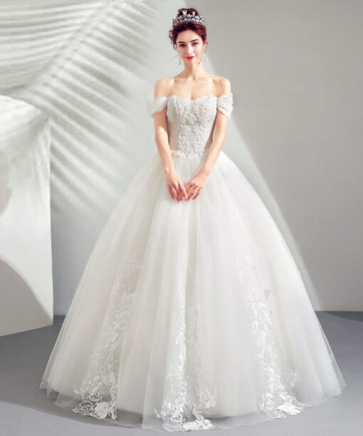 white wedding dress simple-948-02