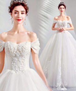 white wedding dress simple-948-03