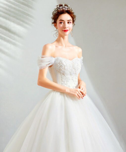 white wedding dress simple-948-05
