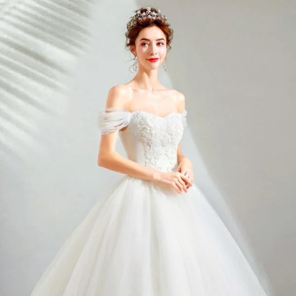 white wedding dress simple-948-05